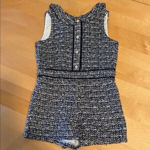 Janie and Jack Navy Tweed Romper